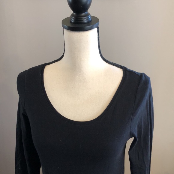 Plain black Cotton dress‎ - Picture 2 of 3